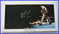 Mike Tyson Signed 12x24 Panoramic Photo JSA COA Framed Autograph Knock Out