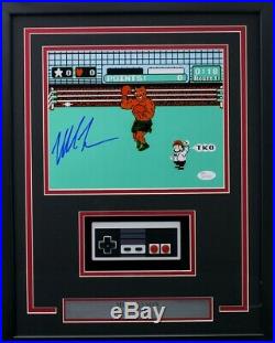 Mike Tyson Signed Framed 8x10 Punch Out Photo Nintendo Controller JSA