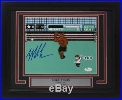 Mike Tyson Signed Framed Boxing 8x10 Punch Out Photo JSA