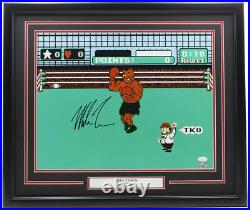 Mike Tyson Signed in Black Framed 16x20 Punch Out Boxing Photo JSA ITP