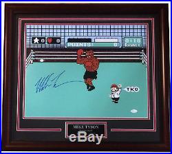 Mike Tyson signed 16x20 Nintendo Punch-Out game photo framed auto JSA COA