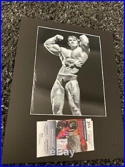 Mr. Olympia Arnold Schwarzenegger SIGNED PHOTO Autograph JSA COA Framed