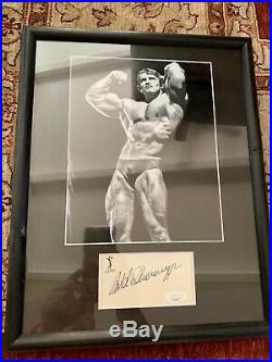 Mr. Olympia Arnold Schwarzenegger SIGNED PHOTO Autograph JSA COA Framed