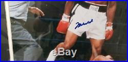 Muhammad Ali Auto Signed 16X20 Photo Standing Over Sonny Liston Framed Steiner