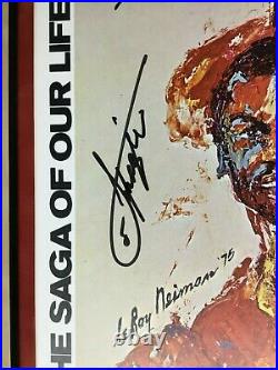 Muhammad Ali & Joe Frazier Signed Autographed Neiman Fight Poster FRAMED JSA COA