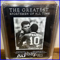 Muhammad Ali & Pelé Dual Signed Framed Photograph with COA