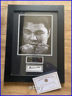 Muhammad Ali Signed And Framed Picture From The Famous Monaghan Family