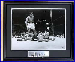 Muhammad Ali Signed Custom Framed 16x20 Photo Autographed Stacks of Plaques
