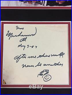Muhammad Ali signed framed photo PSA/DNA JSA BAS autographed large inscription