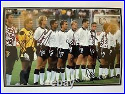 Multi Signed Framed England 1990 World Cup Squad photo Gascoigne Pearce Butcher