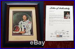 NEIL ARMSTRONG PSA/DNA SIGNED & Framed 8x10 Autographed Photo, Apollo 11