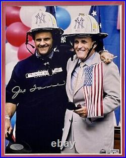NY Yankees Joe Torre Signed Framed Photo & Mayor Giuliani FDNY 9/11 Steiner COA