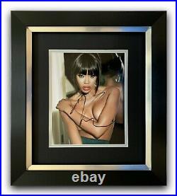 Naomi Campbell Hand Signed Framed Photo Display Sexy Model 2