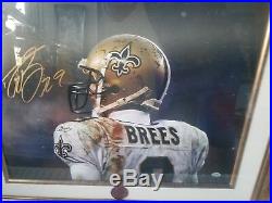 New Orleans Saints Drew Brees Signed Framed 16x20 Photo Sb Mvp Sgc#au54889