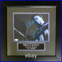 Nick Castle signed inscribed framed 8x10 photo Halloween JSA COA Michael Myers
