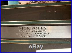 Nick Foles Autograph Signed Eagles Super Bowl LII Trophy 16x20 Framed Fanatics