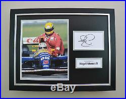 Nigel Mansell Signed Photo Framed 16x12 F1 Autograph Memorabilia Display + COA
