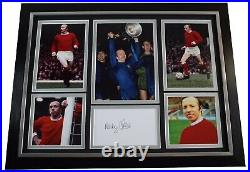 Nobby Stiles Signed Autograph framed 16x12 photo display Manchester United COA
