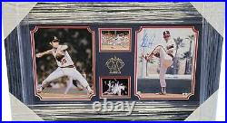 Nolan Ryan Signed 8x10 Photo Custom Framed With8x10 Photos Anaheim Angels GA