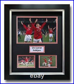 Ole Gunnar Solskjaer Hand Signed Framed Photo Display Manchester United