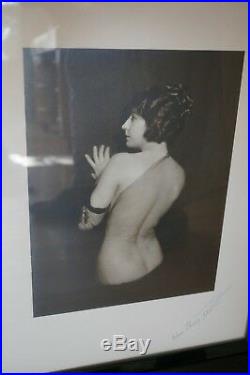 Original 1907 Signed ALFRED CHENEY JOHNSTON PHOTO Dbl Black Lacquer Frame NUDE