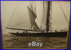 Original BEKEN of COWES'Prince of Wales Boarding BRITTANIA' Sailing PHOTOGRAPH
