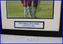 PAUL GASCOIGNE Gazza Framed England SIGNED Autograph Photo Mount Display + COA