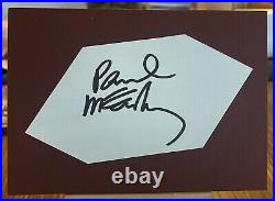 PAUL McCARTNEY Beatles LEGEND Autographed Signed Cut For Framing With COA WINGS