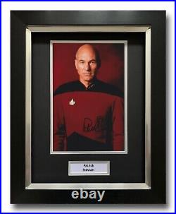 Patrick Stewart Hand Signed Framed Photo Display Star Trek Autograph