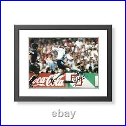 Paul Gascoigne Signed & Framed England Euro 96 Photo England Memorabilia