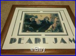 Pearl Jam Signed Autographed Eddie Vedder Custom Framed Photo All 5! Psa! Rare
