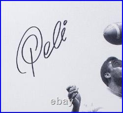 Pele Signed Framed 16x20 with Joe Namath Photo PSA/DNA Hologram