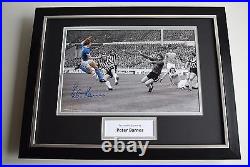 Peter Barnes SIGNED FRAMED Photo Autograph 16x12 display Manchester City COA