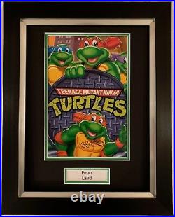 Peter Laird Hand Signed Framed Photo Display Teenage Mutant Ninja Turtles 1