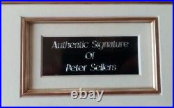 Peter Sellers Framed Signed Photo Original Autograph Coa