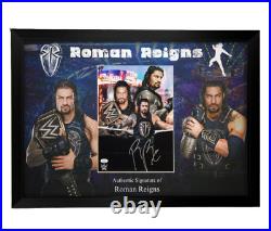 Premium Framed Roman Reigns Wwe Signed Photo Display Autograph Coa Wwf