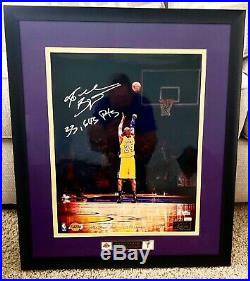 RARE Kobe Bryant Signed Museum Framed Career Points Panini Lakers LE 124 UDA
