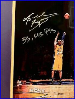 RARE Kobe Bryant Signed Museum Framed Career Points Panini Lakers LE 124 UDA
