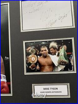 RARE Mike Tyson Boxing Signed Photo Display + COA + FRAMED AUTOGRAPH ALI