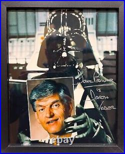 RARE Star Wars'Darth Vader' 100% Hand Signed'David Prowse' Framed Photo & COA