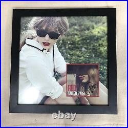 RARE Taylor Swift Lithograph Autographed Red Album 16 x 16 Framed Picture