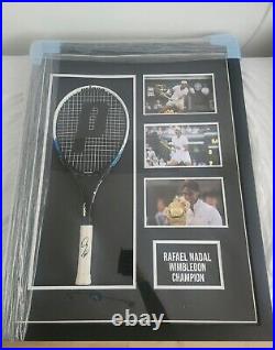 Rafael Nadal Signed and Framed Prince Tennis Racket COA + Photo Proof