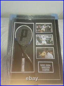 Rafael Nadal Signed and Framed Prince Tennis Racket COA + Photo Proof