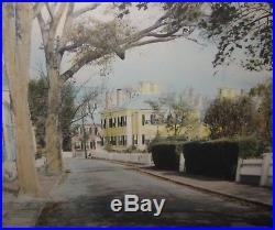 Rare CHARLES SAWYER'Pleasant St NANTUCKET' Hand Colored PHOTO Wallace Nutting