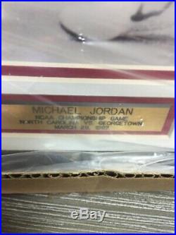 Rare- MICHAEL JORDAN-UNC Signed UPPER DECK POSTER-FRAMED 20x16