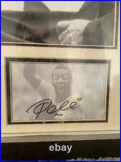 Rare Pele Signed Framed Photo Pele & Muhammad Ali Guarantee Certificate