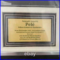 Rare Pele Signed Framed Photo Pele & Muhammad Ali Guarantee Certificate