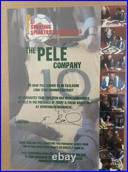 Rare Pele Signed Framed Photo Pele & Muhammad Ali Guarantee Certificate