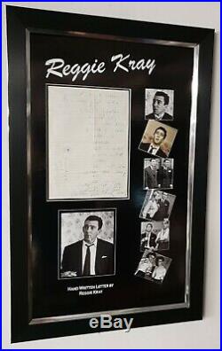 Rare Reggie Kray Signed Letter with Luxury Framing Autographed Photo Display