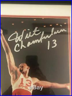Rare Wilt Chamberlain Autographed Signed Framed 16x20 Upper Deck Uda Holo & Coa